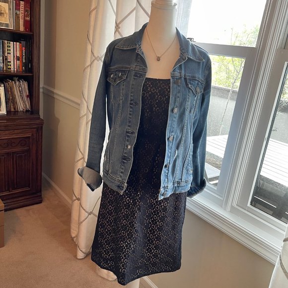 Lace JCrew spaghetti strap dress Sz 0 - Picture 2 of 6